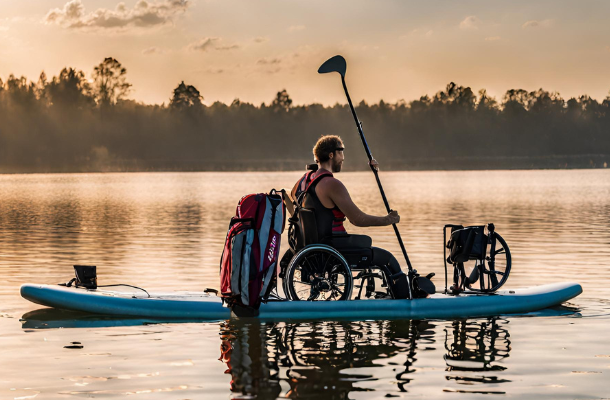 Beispiel Bild von inklusives SUP mit Rollstuhl