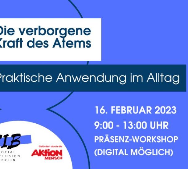 Workshop Teaser Die verborgene Kraft des Atems Social Inclusion Berlin