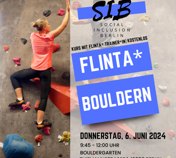 SIB FLINTA Bouldern Termin 6 Juni 2024